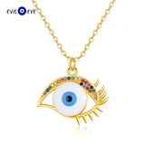 Sterling Silver Evil Eye Pendant Necklace