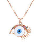 Sterling Silver Evil Eye Pendant Necklace