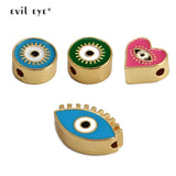 Colorful Evil Eye Pendant Heart Round Charm BT235