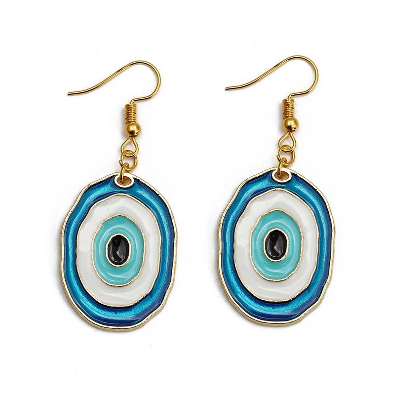 Evil Eye Drop Earrings Alloy Dangle Jewelry for Women