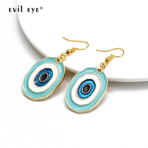 Evil Eye Drop Earrings Alloy Dangle Jewelry for Women