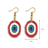 Evil Eye Drop Earrings Alloy Dangle Jewelry for Women