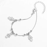 Fatima Hamsa Hand Charm Bracelet 925 Sterling Silver Evil Eye Bracelet