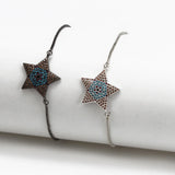 Colorful Zircon Evil Eye Bracelet for Women Girls Men