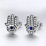 S925 Sterling Silver Evil Eye Stud Earrings
