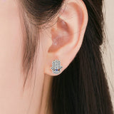 S925 Sterling Silver Evil Eye Stud Earrings