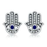 S925 Sterling Silver Evil Eye Stud Earrings