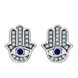 S925 Sterling Silver Evil Eye Stud Earrings