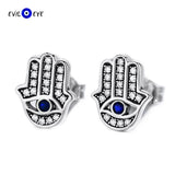 S925 Sterling Silver Evil Eye Stud Earrings