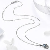 Fatima Hand Evil Eye Pendant Necklace Micro Pave Zircon 925 Sterling Silver