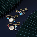 Fatima Hand Zircon Evil Eye Brooch Pin BE150