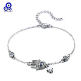 S925 Sterling Silver Evil Eye Charm Bracelet Adjustable