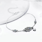 S925 Sterling Silver Evil Eye Charm Bracelet Adjustable