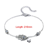 S925 Sterling Silver Evil Eye Charm Bracelet Adjustable
