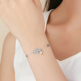 S925 Sterling Silver Evil Eye Charm Bracelet Adjustable