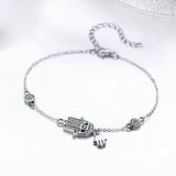 S925 Sterling Silver Evil Eye Charm Bracelet Adjustable
