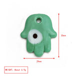 Glass Fatima Hand Horseshoe Pendant for Necklace
