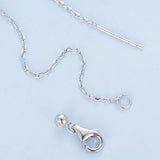 Heart Necklace S925 Sterling Silver Chain Colorful Pendant