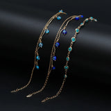 Evil Eye Charm Anklet Adjustable Leg Chain for Women