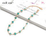 Evil Eye Charm Anklet Adjustable Leg Chain for Women