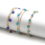 Evil Eye Charm Anklet Adjustable Leg Chain for Women