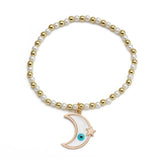 Copper Beaded Bracelet Evil Eye Charm Jewelry