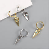 Zircon Evil Eye Drop Earrings 925 Sterling Silver Dangle Earrings