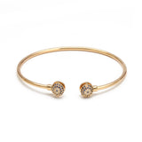 Micro Pave Eye Bangle Silver Copper Open Cuff Bracelet Women Girls
