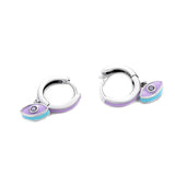 Evil Eye Drop Earrings S925 Small Pave Zircon Dangle Women Girls Jewelry