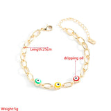 Evil Eye Heart Round Charm Bracelet for Women