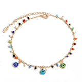Evil Eye Charm Anklet Foot Chain Bead Jewelry for Women Girls