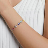 925 Silver Evil Eye Charm Bracelet for Women