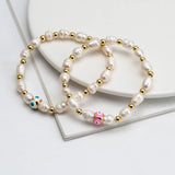 Natural Pearl Bead Bracelet Evil Eye Beaded Bracelet Women Girls Men Jewelry