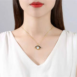 Colorful Zircon Evil Eye Pendant Necklace
