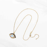Colorful Zircon Evil Eye Pendant Necklace