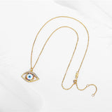 Rainbow Zircon Pendant Necklace Evil Eye Necklace for Women Girls
