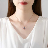 S925 Sterling Silver Evil Eye Pendant Necklace for Women Men