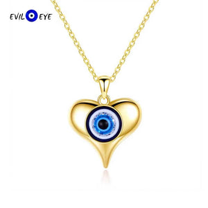 S925 Sterling Silver Evil Eye Pendant Necklace for Women Men
