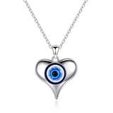 S925 Sterling Silver Evil Eye Pendant Necklace for Women Men