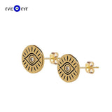 Zircon Evil Eye Stud Earrings S925 Silver Small Round Earrings