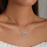 S925 Evil Eye Pendant Necklace with Zircon 925 Sterling Silver