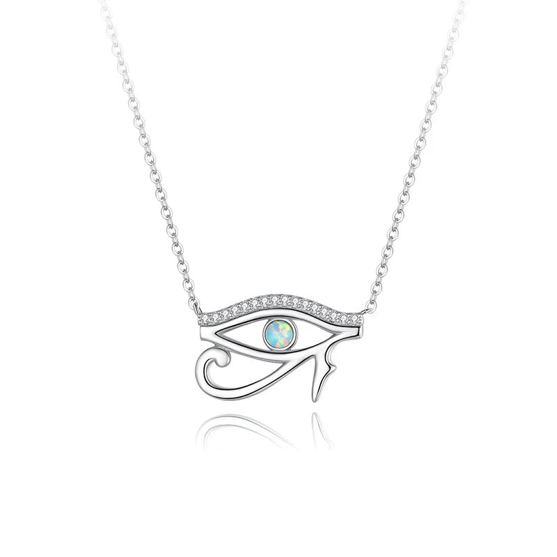 S925 Evil Eye Pendant Necklace with Zircon 925 Sterling Silver
