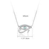 S925 Evil Eye Pendant Necklace with Zircon 925 Sterling Silver