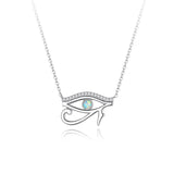 S925 Evil Eye Pendant Necklace with Zircon 925 Sterling Silver