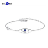 925 Sterling Silver Zircon Evil Eye Bracelet for Women