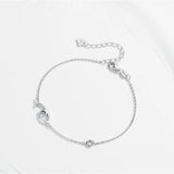 925 Sterling Silver Zircon Evil Eye Bracelet for Women
