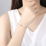925 Sterling Silver Zircon Evil Eye Bracelet for Women
