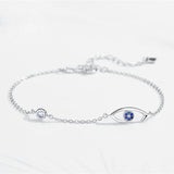 925 Sterling Silver Zircon Evil Eye Bracelet for Women
