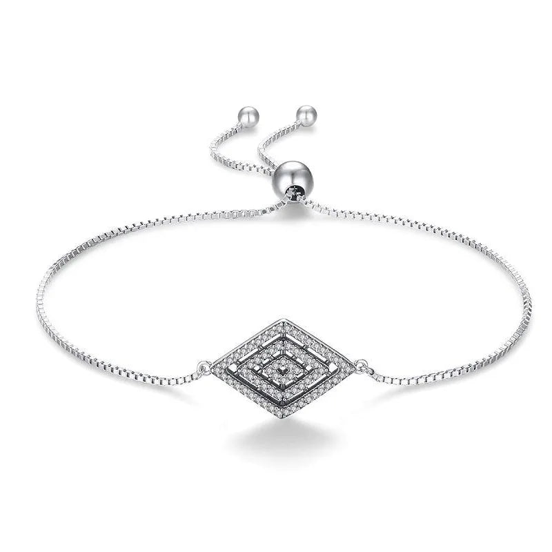 S925 Sterling Silver Evil Eye Bracelet with Zircon