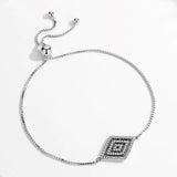 S925 Sterling Silver Evil Eye Bracelet with Zircon